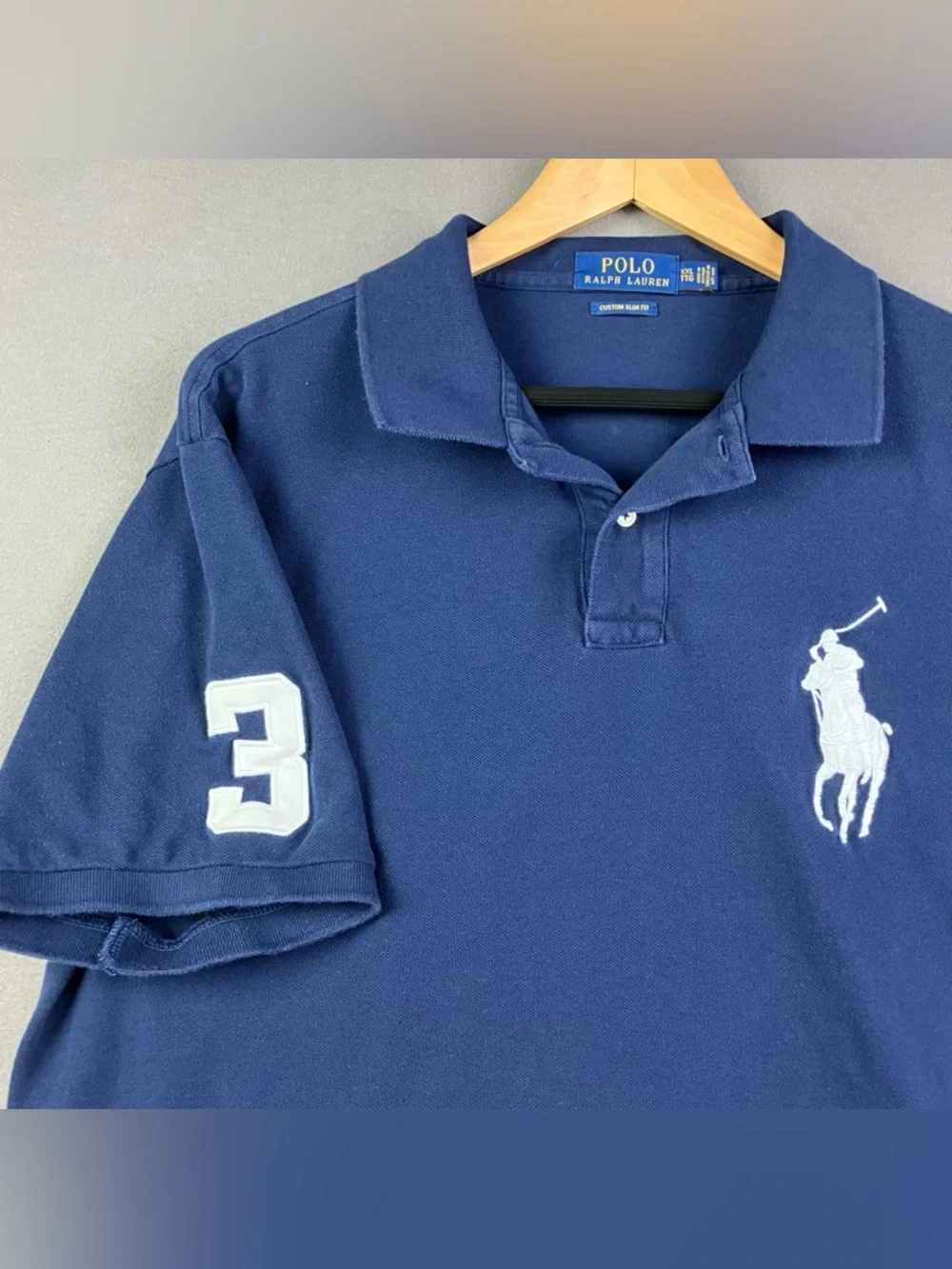Polo Ralph Lauren Men’s Shirt Size XXL Big Pony Polo Short Sleeve Custom Fit